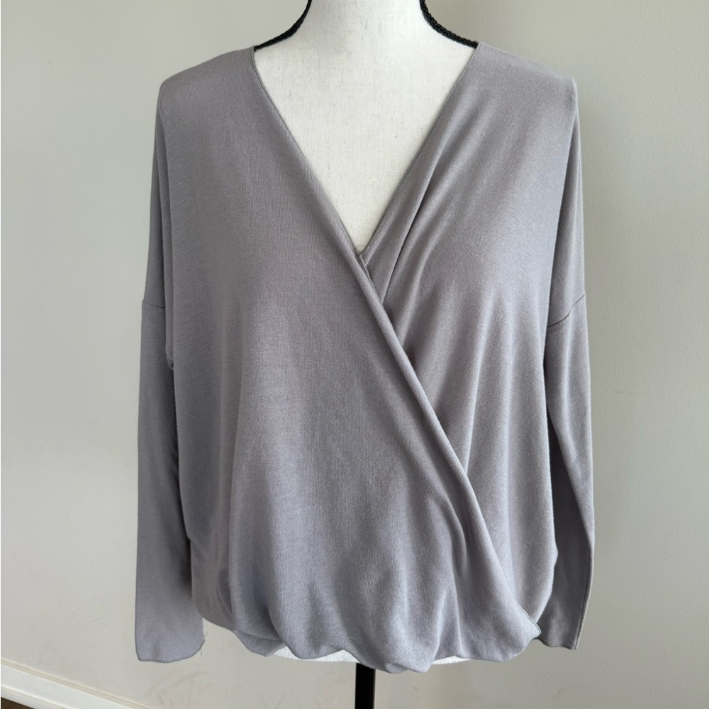 Altar'd State Gray Long Sleeve Top